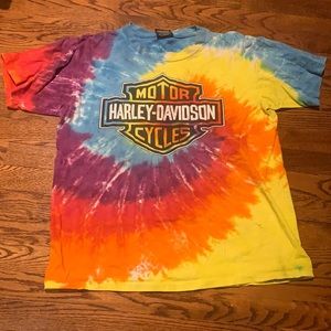 Vintage tie dye Harley Davidson tshirt